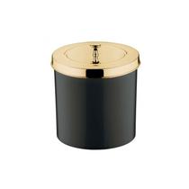 Lixeira com Tampa 5 Litros - Preto/Dourado