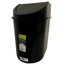 Lixeira com Tampa Basculante 12 Litros Preto Jaguar Lixeira com Tampa Basculante 12 Litros Preto Jaguar