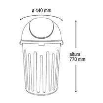 Lixeira com tampa basculante 80 litros plastica coleta casa restaurante escola duravel - ARQPLAST Lixeira com tampa basculante 80 litros plastica coleta casa restaurante escola duravel - ARQPLAST