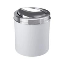 Lixeira com Tampa Basculante Inox Home 4,6L Branco 10436/1007 Coza