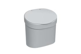 Lixeira com tampa basico 2,5l branco coza brinox