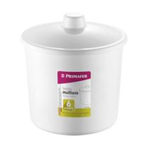 Lixeira com Tampa Branca Primafer 6 Litros - Atlas 9809
