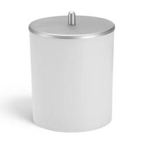 Lixeira com tampa branco e cromo fosco 5 L - Arthi Lixeira com tampa branco e cromo fosco 5 L - Arthi
