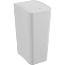 Lixeira com Tampa Click 8 Litros Branca para Banheiro Cozinha e Escritório Lixeira com Tampa Click 8 Litros Branca para Banheiro Cozinha e Escritório
