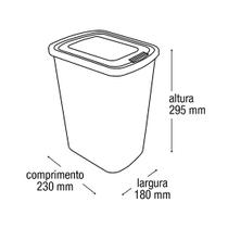 Lixeira Com Tampa Click Metalizado Label 25461 Arqplast Capacidade: 9Lt Cor: Vermelho Lixeira Com Tampa Click Metalizado Label 25461 Arqplast Capacidade: 9Lt Cor: Vermelho