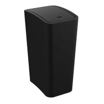 Lixeira com Tampa Click Preta 8L P/ Banheiro e Cozinha Astra