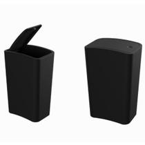 Lixeira com Tampa Click Preto - Astra