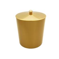 Lixeira Com Tampa para Banheiro Cozinha 5Litros Haus Dourada - Domama Lixeira Com Tampa para Banheiro Cozinha 5Litros Haus Dourada - Domama