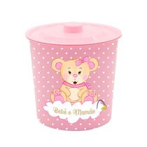 Lixeira Com Tampa Rosa Bebê E Mamãe 3 Litros Pequena Banheiro - Monte Libano Lixeira Com Tampa Rosa Bebê E Mamãe 3 Litros Pequena Banheiro - Monte Libano
