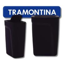 Lixeira Compact Tramontina Basculante Preta 10,5 Litros