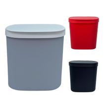 Lixeira Compacta 3,5L com Tampa - Ideal para Cozinha, Banheiro e Escritório Lixeira Compacta 3,5L com Tampa - Ideal para Cozinha, Banheiro e Escritório