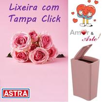 Lixeira Compacta Astra com Tampa de Click, fácil de abrir e fechar, 100 Higiênica 8 Litros Lixeira Compacta Astra com Tampa de Click, fácil de abrir e fechar, 100 Higiênica 8 Litros