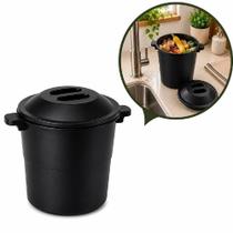 Lixeira Compacta Verona 4L Plástico com Abertura Manual Preta Yeet Lixeira Compacta Verona 4L Plástico com Abertura Manual Preta Yeet