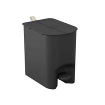 Lixeira Coza Borboleta com Pedal 6 Litros Preta com Alça Light Gray Brinox - 10660/0008