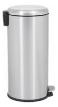 Lixeira Cozinha 28l Prata Inox 64x31cm Abertura Com Pedal Lixeira Cozinha 28l Prata Inox 64x31cm Abertura Com Pedal