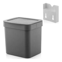 Lixeira Cozinha 4,7L Com Suporte Fixação Parede Suspensa Lixeira Cozinha 4,7L Com Suporte Fixação Parede Suspensa
