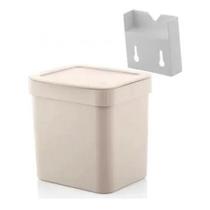 Lixeira Cozinha 4,7L Com Suporte Fixação Parede Suspensa Lixeira Cozinha 4,7L Com Suporte Fixação Parede Suspensa