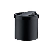 Lixeira cozinha banheiro basculante 5 litros preta plastico future 1216 Lixeira cozinha banheiro basculante 5 litros preta plastico future 1216