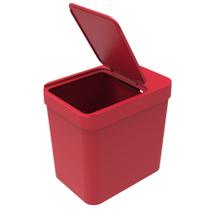 Lixeira Cozinha Banheiro Com Porta Sacos 4l Soprano Vermelho