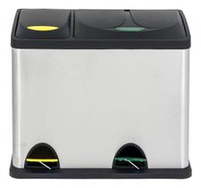 Lixeira Cozinha Cromada 26l 60x30cm Inox
