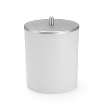 Lixeira Cozinha Escritório Banheiro Tampa Psai 5 Litros Arthi Branco Cromo