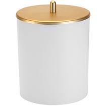 Lixeira Cozinha Escritório Banheiro Tampa Psai 5 Litros Arthi Branco Dourado Lixeira Cozinha Escritório Banheiro Tampa Psai 5 Litros Arthi Branco Dourado