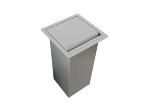 Lixeira Cozinha Gourmet Quadratta Kitchen 7L Inox Escovado Premium