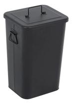 Lixeira Cozinha Preto 26l 60x30cm Aco Lixeira Cozinha Preto 26l 60x30cm Aco