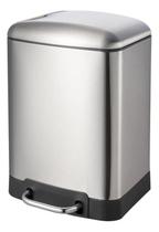 Lixeira Cromada Retangular Com Pedal 6 Litros Lixeira Cromada Retangular Com Pedal 6 Litros