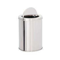Lixeira de aço inox 24x50 25 litros c/aro basculante