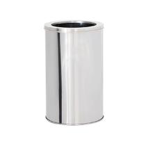 Lixeira de Aço inox 40x80cm 100 litros c/Aro - JJ.L4080-A Lixeira de Aço inox 40x80cm 100 litros c/Aro - JJ.L4080-A