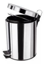 Lixeira De Aço Inox Redonda 5 Litros Casa Banheiro Lixo Lixeira De Aço Inox Redonda 5 Litros Casa Banheiro Lixo