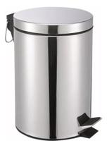 Lixeira De Aço Inox Redonda 5 Litros Casa Banheiro Lixo Prata Lixeira De Aço Inox Redonda 5 Litros Casa Banheiro Lixo Prata