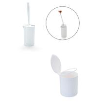 Lixeira de Banheiro 4 Litros + Suporte Com Escova Sanitária - Arthi Lixeira de Banheiro 4 Litros + Suporte Com Escova Sanitária - Arthi