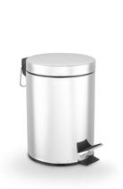 Lixeira de Banheiro e Cozinha Inox com Pedal e Cesto Removível 5L - Powemaid