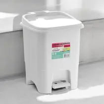 Lixeira De Cozinha Plástica Branca 15 Litros Resistente Com Pedal Lixeira De Cozinha Plástica Branca 15 Litros Resistente Com Pedal