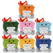 Lixeira de crochê Fire Doll, 7 peças com cartão de incentivo Lixeira de crochê Fire Doll, 7 peças com cartão de incentivo