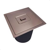 Lixeira de embuitr em aco inox com acabamento escovado rose- lac0003-c Lixeira de embuitr em aco inox com acabamento escovado rose- lac0003-c