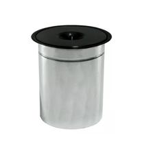 Lixeira De Embutir 5l Inox Preto Fosco Cozinha Cesto Black