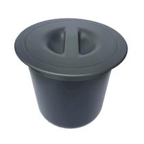 Lixeira de Embutir 8L Redonda Cinza Chumbo - Arquitech Lixeira de Embutir 8L Redonda Cinza Chumbo - Arquitech