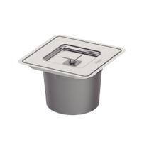 Lixeira de Embutir Clean Square 5 L em Aço Inox com Balde Plástico Tramontina 94518/205 Lixeira de Embutir Clean Square 5 L em Aço Inox com Balde Plástico Tramontina 94518/205
