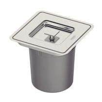 Lixeira de Embutir Clean Square com Balde Plástico 5 L Aço Inox Tramontina