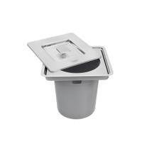 Lixeira De Embutir Clean Square Inox 5 Litros Tramontina