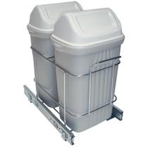 Lixeira De Embutir Deslizante Dupla 10L Para Cozinha 7077 CR