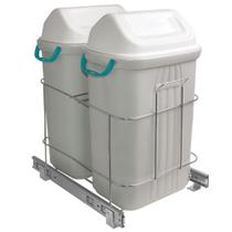Lixeira De Embutir Deslizante Dupla 30L Para Cozinha 7190 CR