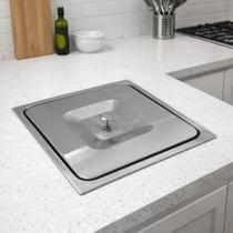 Lixeira de Embutir Inox 304 Escovado Resistente 5 L Lixeira Quadrada Bancada Cozinha Bancada Granito Lixeira de Embutir Inox 304 Escovado Resistente 5 L Lixeira Quadrada Bancada Cozinha Bancada Granito