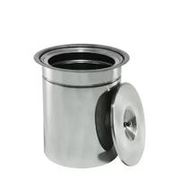 Lixeira de embutir inox 5 litros para pias e churrasqueiras não enferruja
