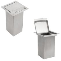 Lixeira de Embutir para Bancada 5L Inox 304 com Tampa Escovada - Kitchen Lar