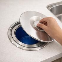 Lixeira De Embutir Para Pia Bancada 5 Litros Aço Inox 304