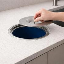 Lixeira De Embutir Para Pia Bancada 8 Litros Aço Inox 304